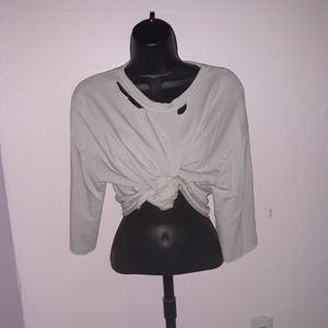 Loose grey sweatshirt